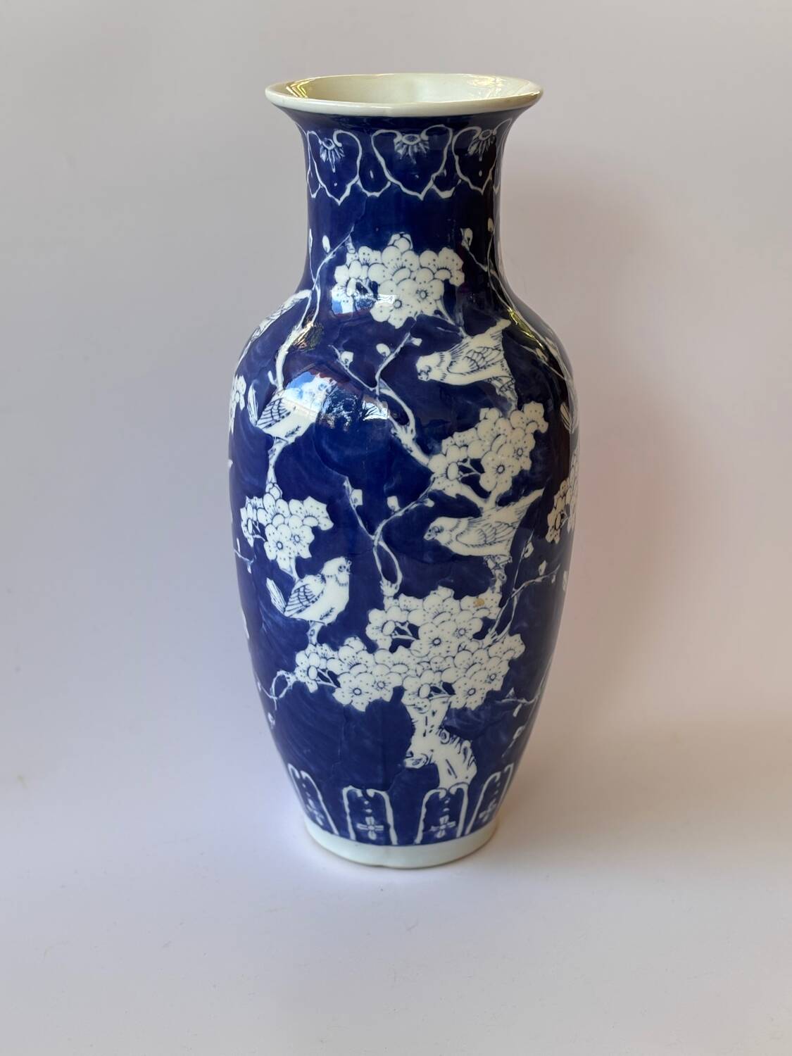 Chinese blue and white porcelain vase Chinese Spring