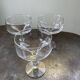 Set of 3 large blown glass champagne bowls