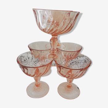 Set of 6 Rosaline cups from Luminarc