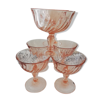 Set of 6 Rosaline cups from Luminarc