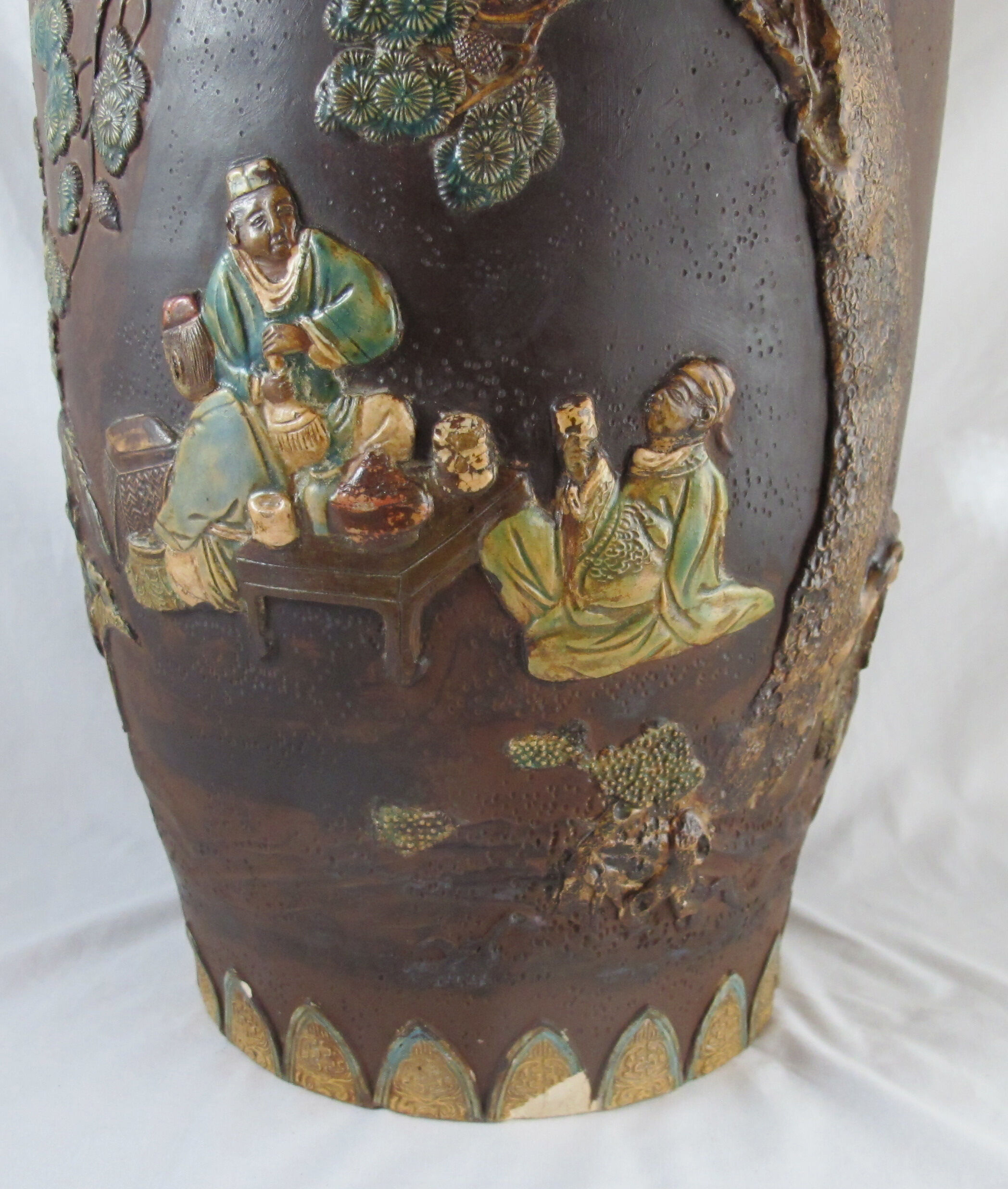 Vase chinois Japonais en terre cuite Selency