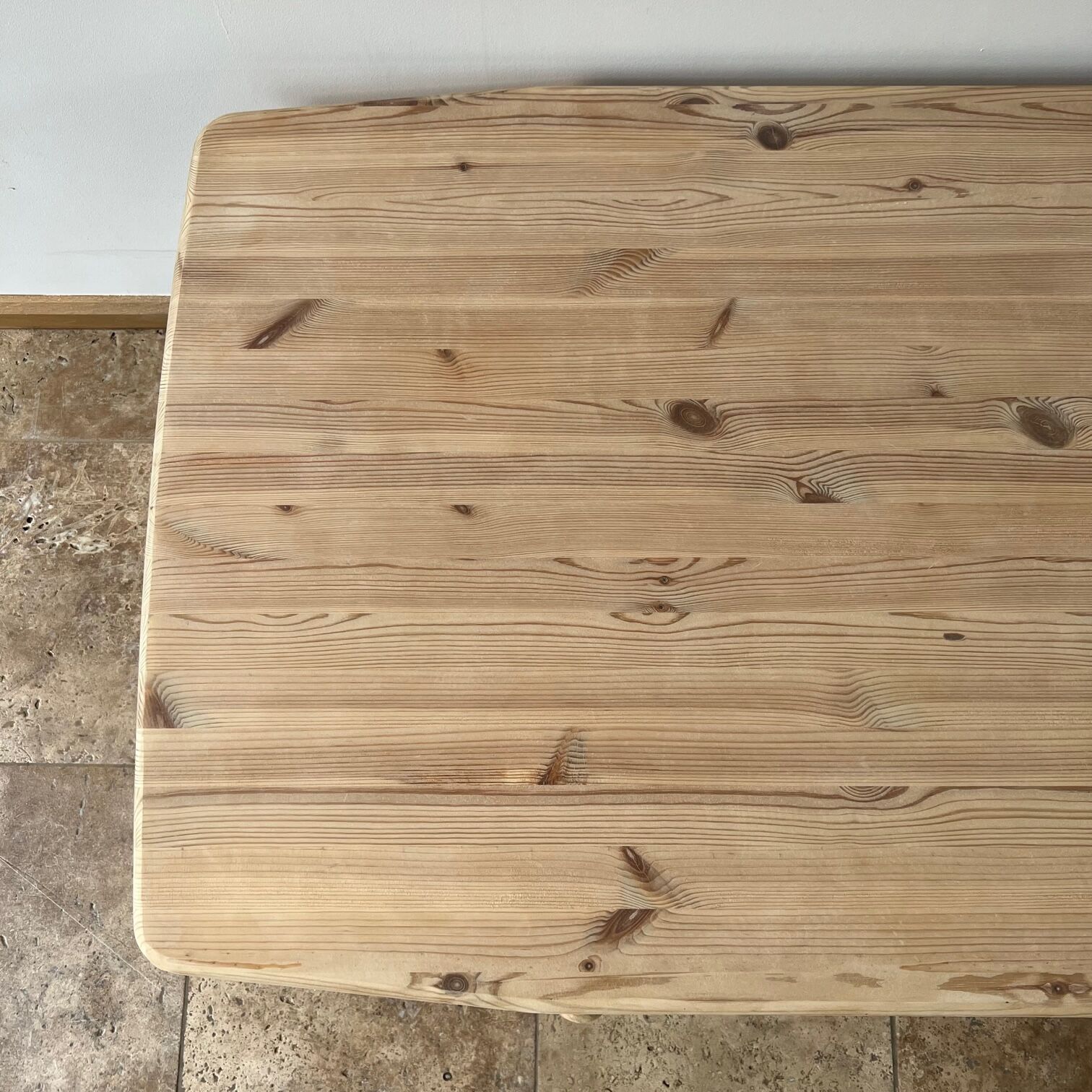 Danish mid-century free form pine coffee table