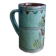 Handmade ceramic mug vase signed in enamelled terracotta