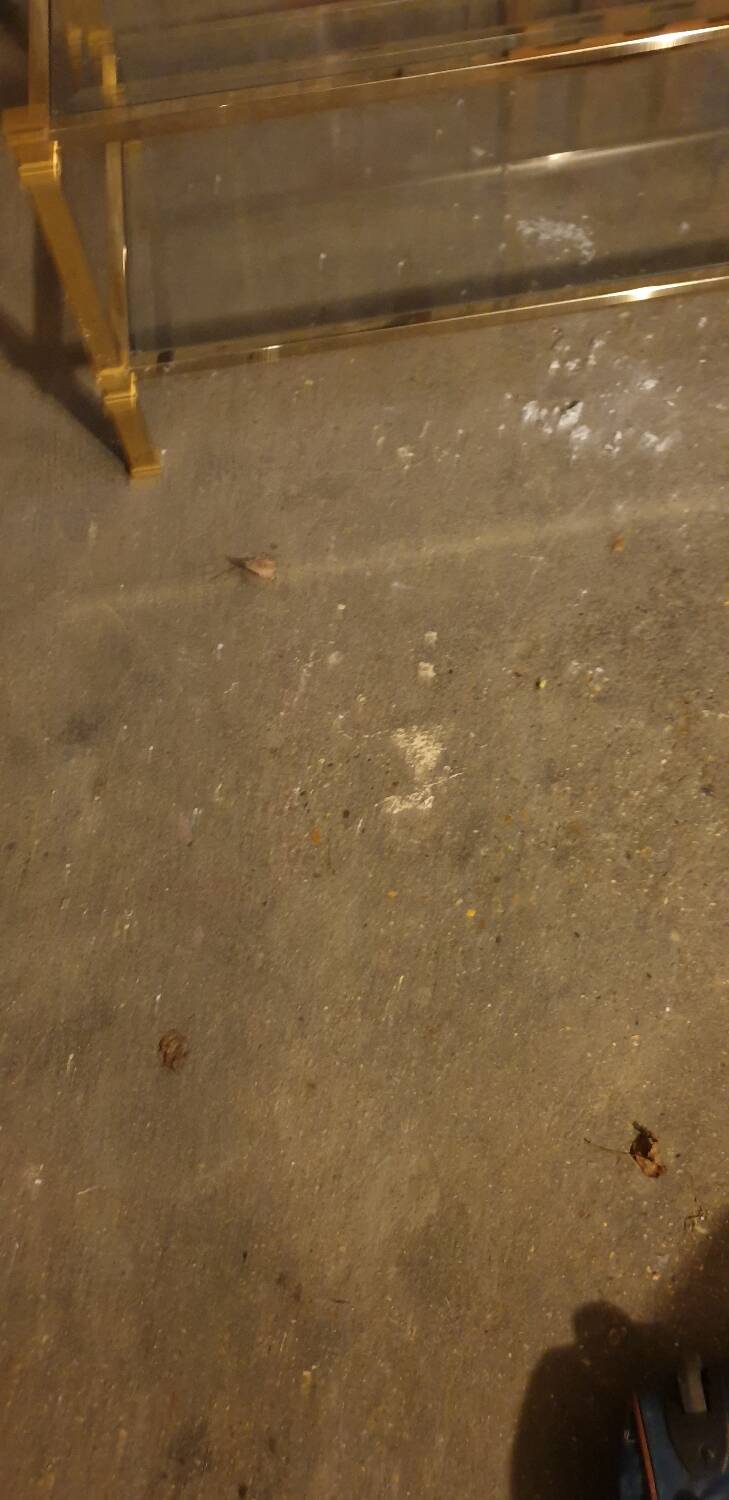 Glass and brass coffee table