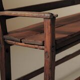 Solid wood cantou bench, Popular Art, 19th century