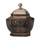 Silver metal candy sugar bowl lutetia france old