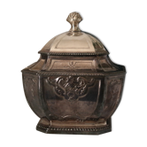 Silver metal candy sugar bowl lutetia france old
