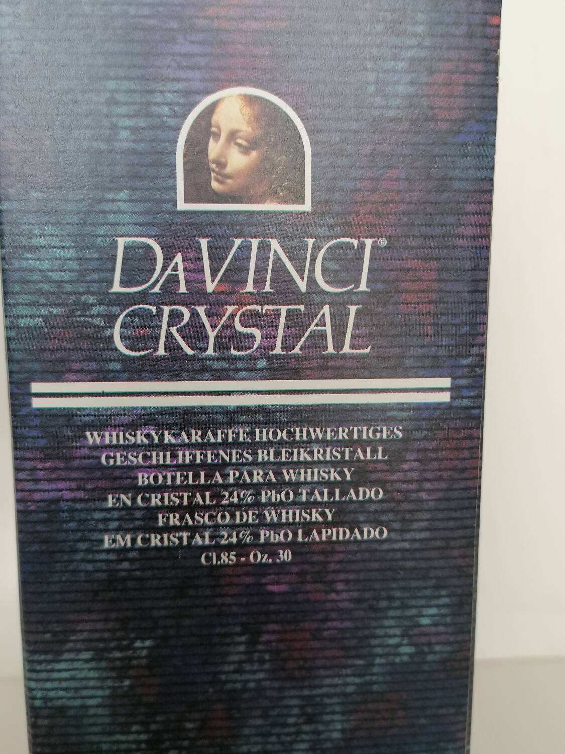 Da Vinci crystal whiskey decanter