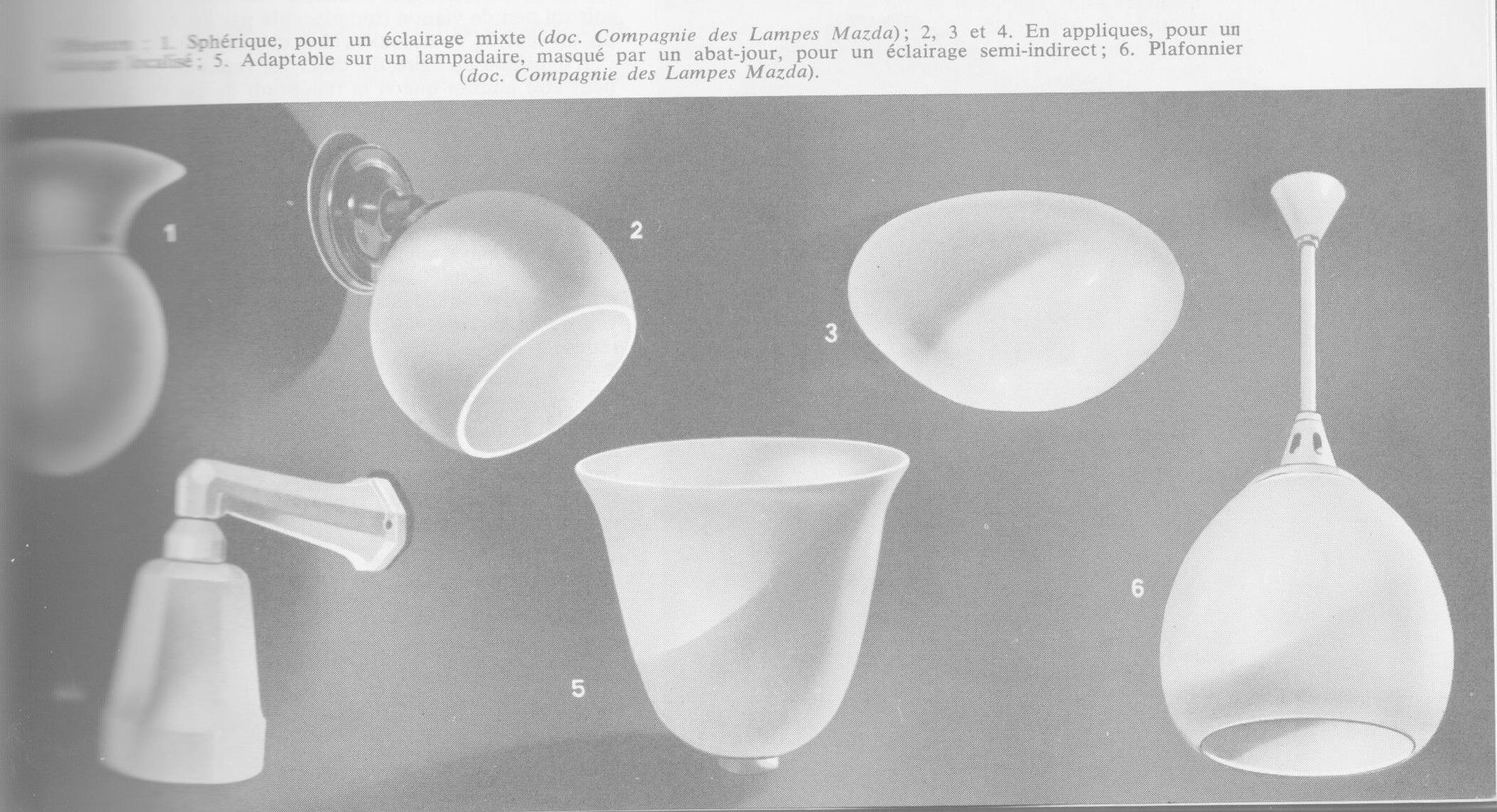 Pair of ceiling lights; Mazda chandelier of the 50s