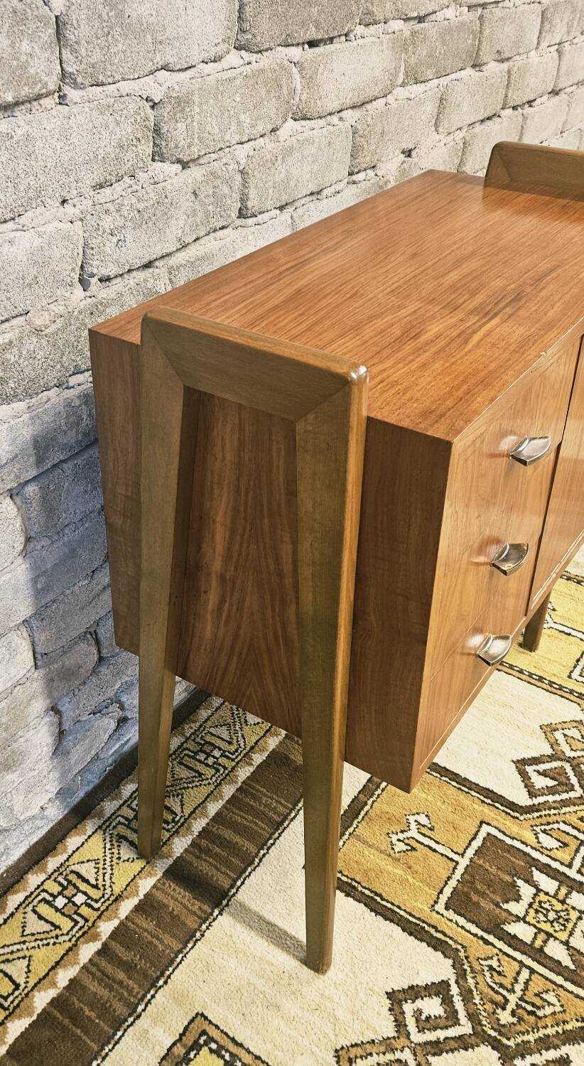 Small Scandinavian chest of drawers with compass feet, 1960s