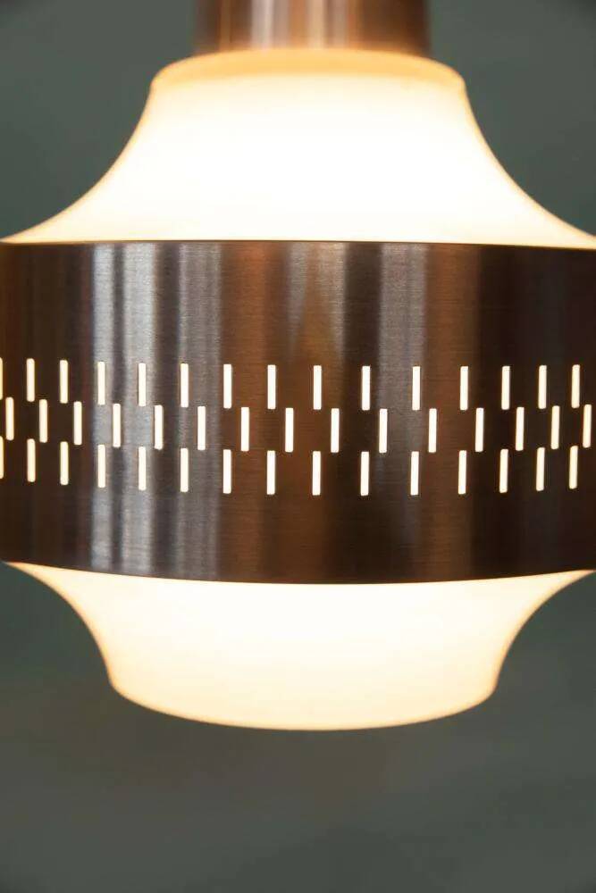 1960s vintage glass pendant light, Swedish pendant.