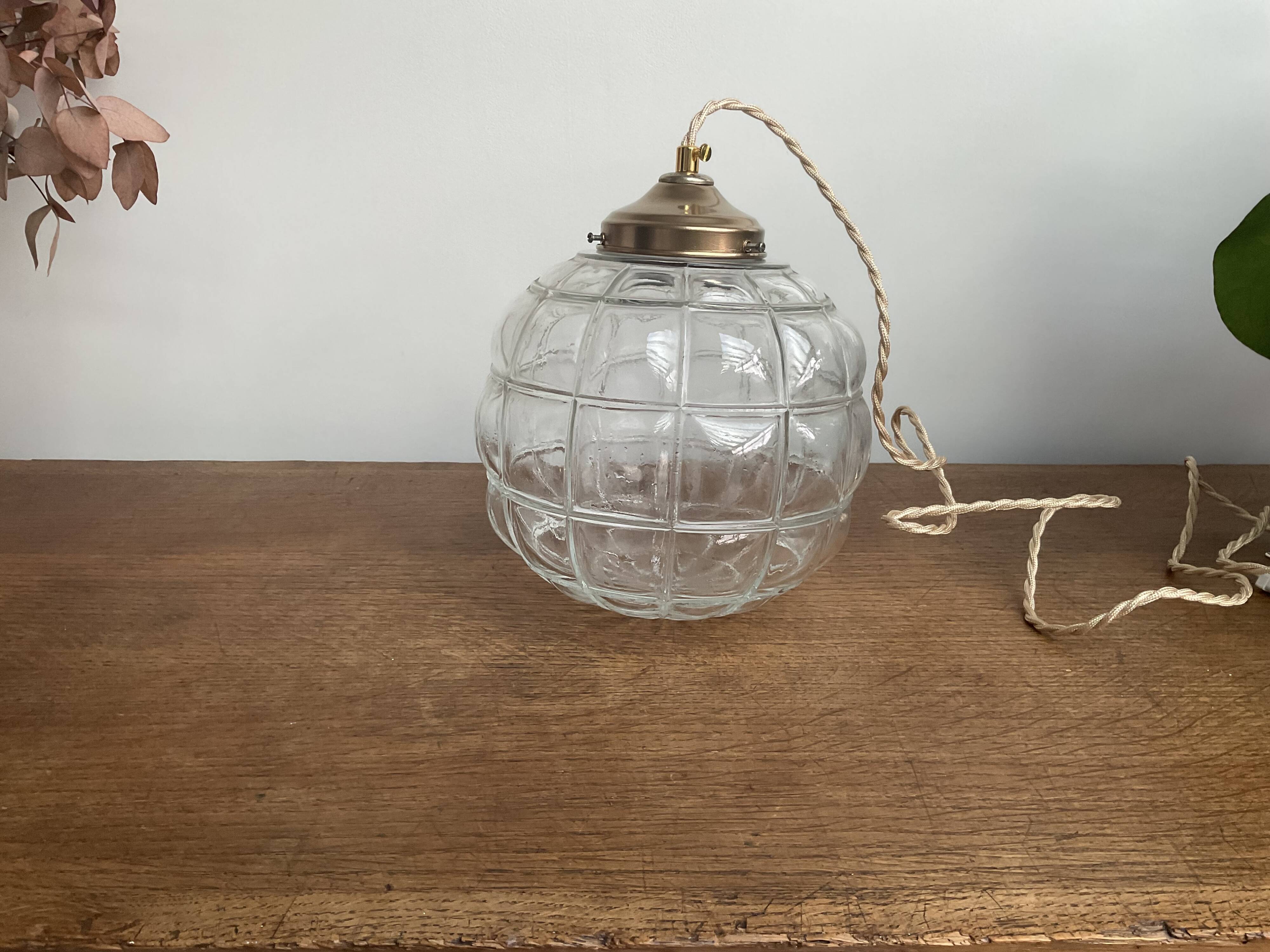 Art Deco glass pendant light