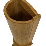 Porte-parapluie vintage en chêne, design de rangement minimaliste des années 60