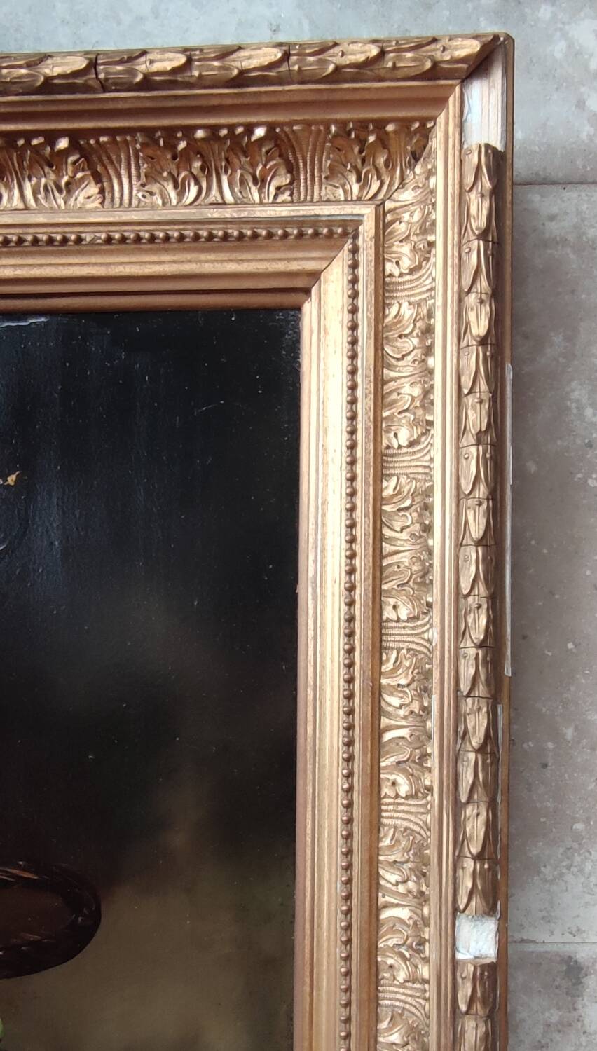 Old Still Life Oil Painting/Golden Frame/19th Century/L.Gervais