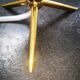 Table lamp tripod globe rectangle glass thick 100% 1970 vintage