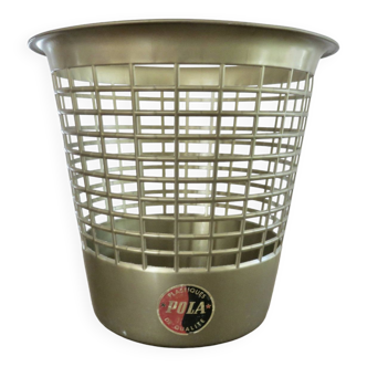 Pola waste paper basket in gold plastic 50s 60s