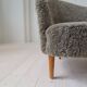 Mid-century modern canapé in sheepskin / shearling model 'Samspel' by Carl Malmsten, 1956