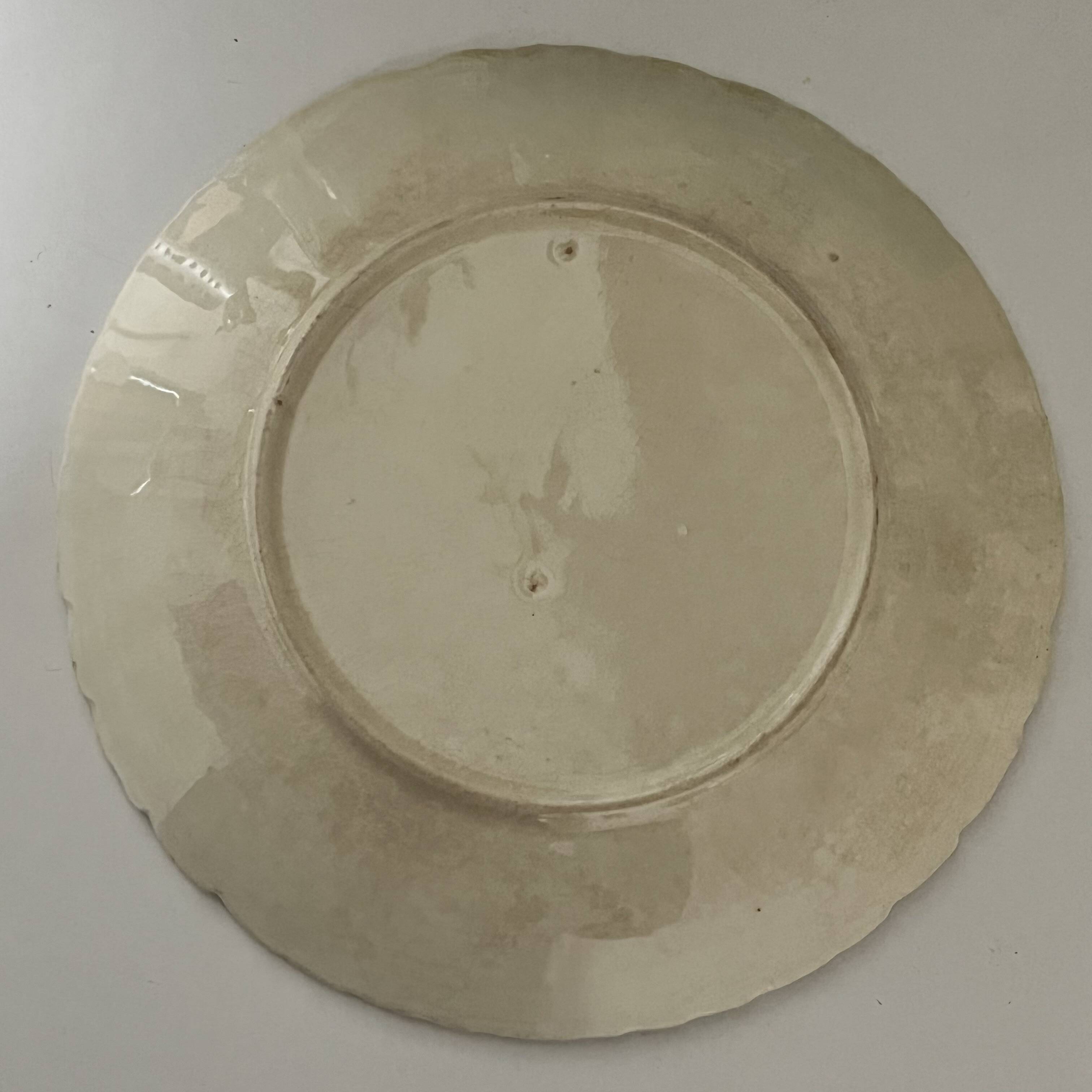 Assiette barbotine - Rose
