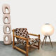 Scandinavian vintage pine lounge chair Hameen Kalustaja