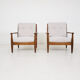 Set of 2 oak lounge chairs, The Netherlands 1960’s