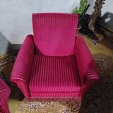 Pair of velvet armchairs