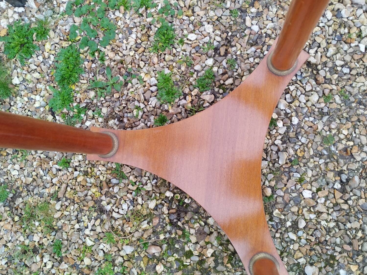 Empire style pedestal table with marble top