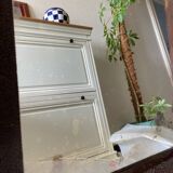 Large engraved art nouveau mirror