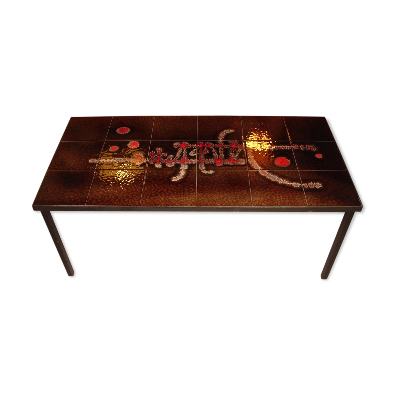 Vintage ceramic table by Julien de Covemaker dit Belarti céramiste à Ostende