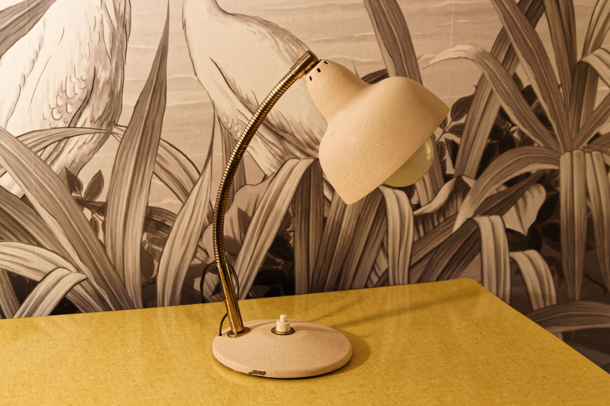 Flexible bedside lamp, Aluminor, 60s