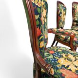 Set of Louis XV armchairs in molded walnut