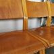 Lot de 6 chaises de théâtre en bois blond