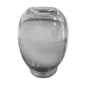 Vase en cristal gravé vintage