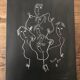 Original drawing abstract faces Yves Nivelle