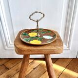 Sarreguemines barbotine cake display dish