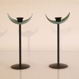 Pair of vintage Scandinavian candle holders 1970