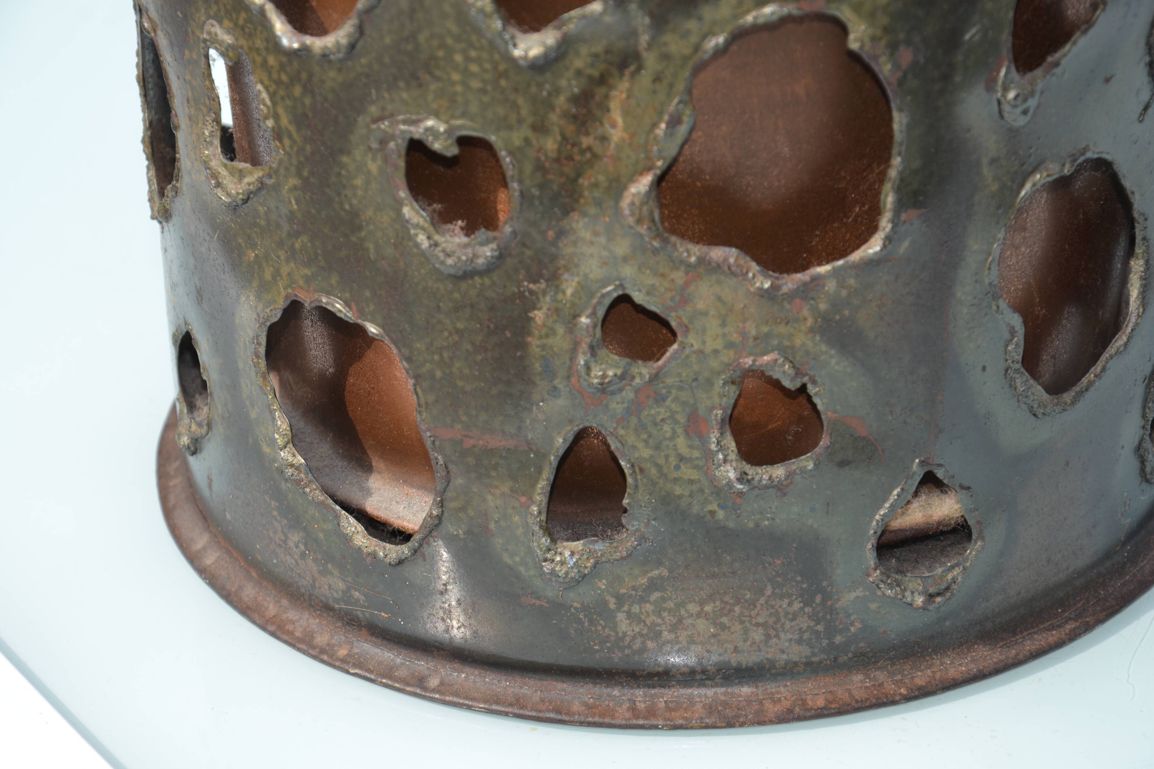 Vintage umbrella stand Sara Italy "copper blade"