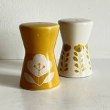Vintage Scandinavian style ceramic salt and pepper shakers