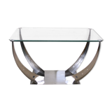 Vintage metal chrome eiffel tower console table