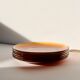6 amber glass plates