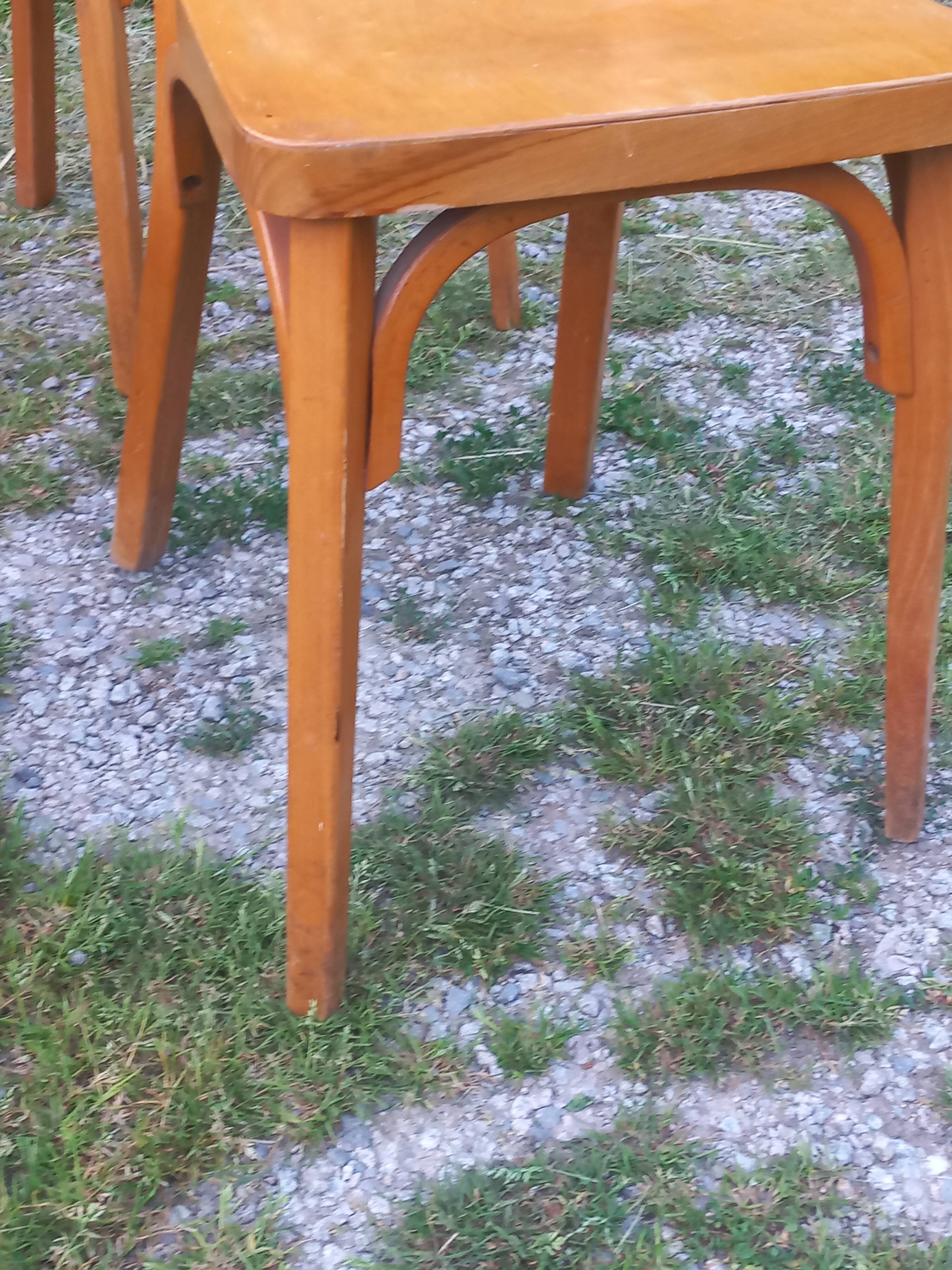 Set of 4 Baumann bistro chairs from the 1950s.