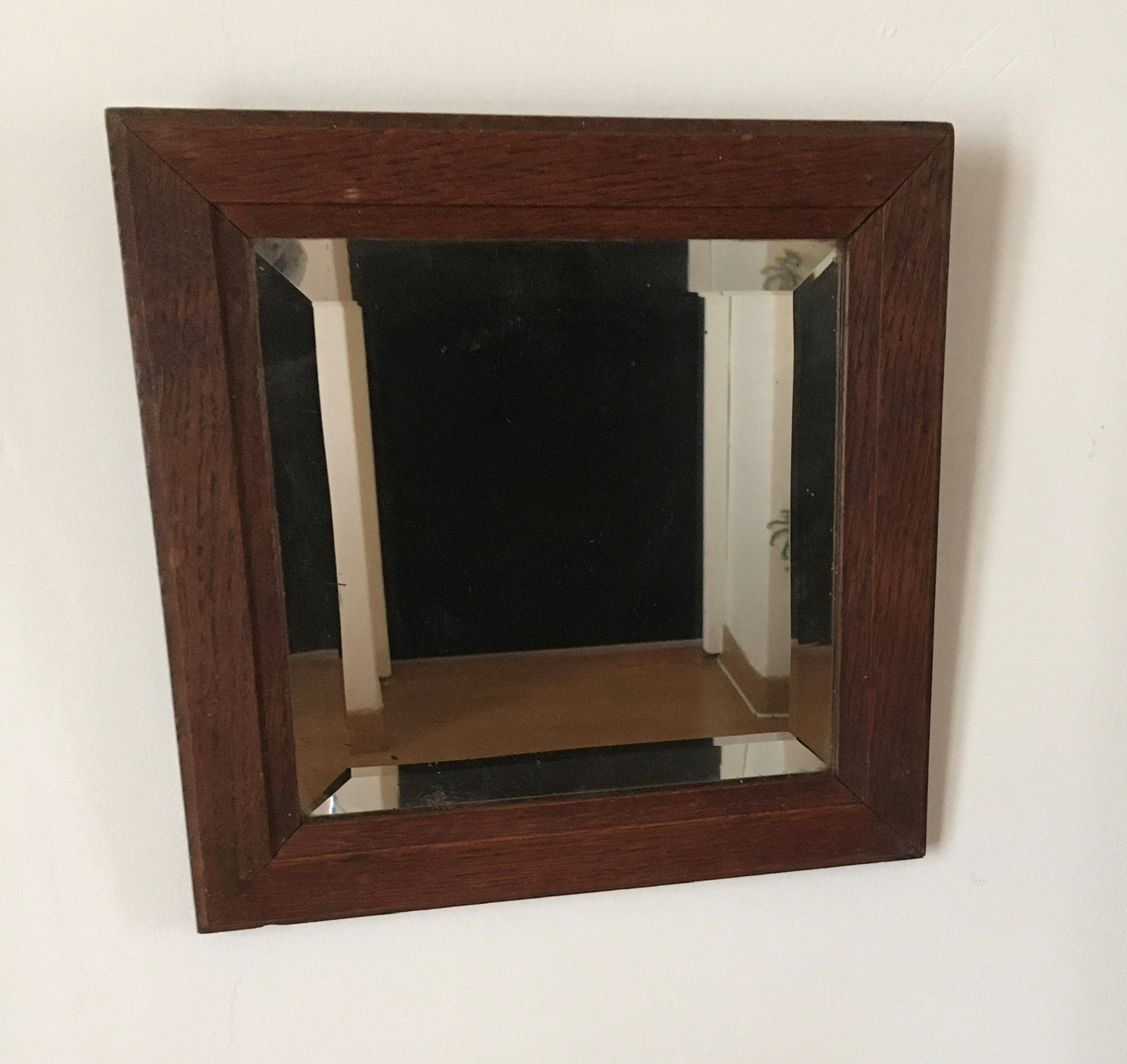 Old beveled mirror - 28x28cm