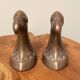 Pair of heavy brass bookends in the shape of eagle heads