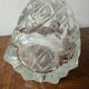 Cut glass transparent vase