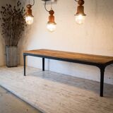 Dining table "Reichsbahn" workshop floor pine