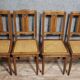 Série de 4 chaises époque Art Déco en chêne vers 1940
