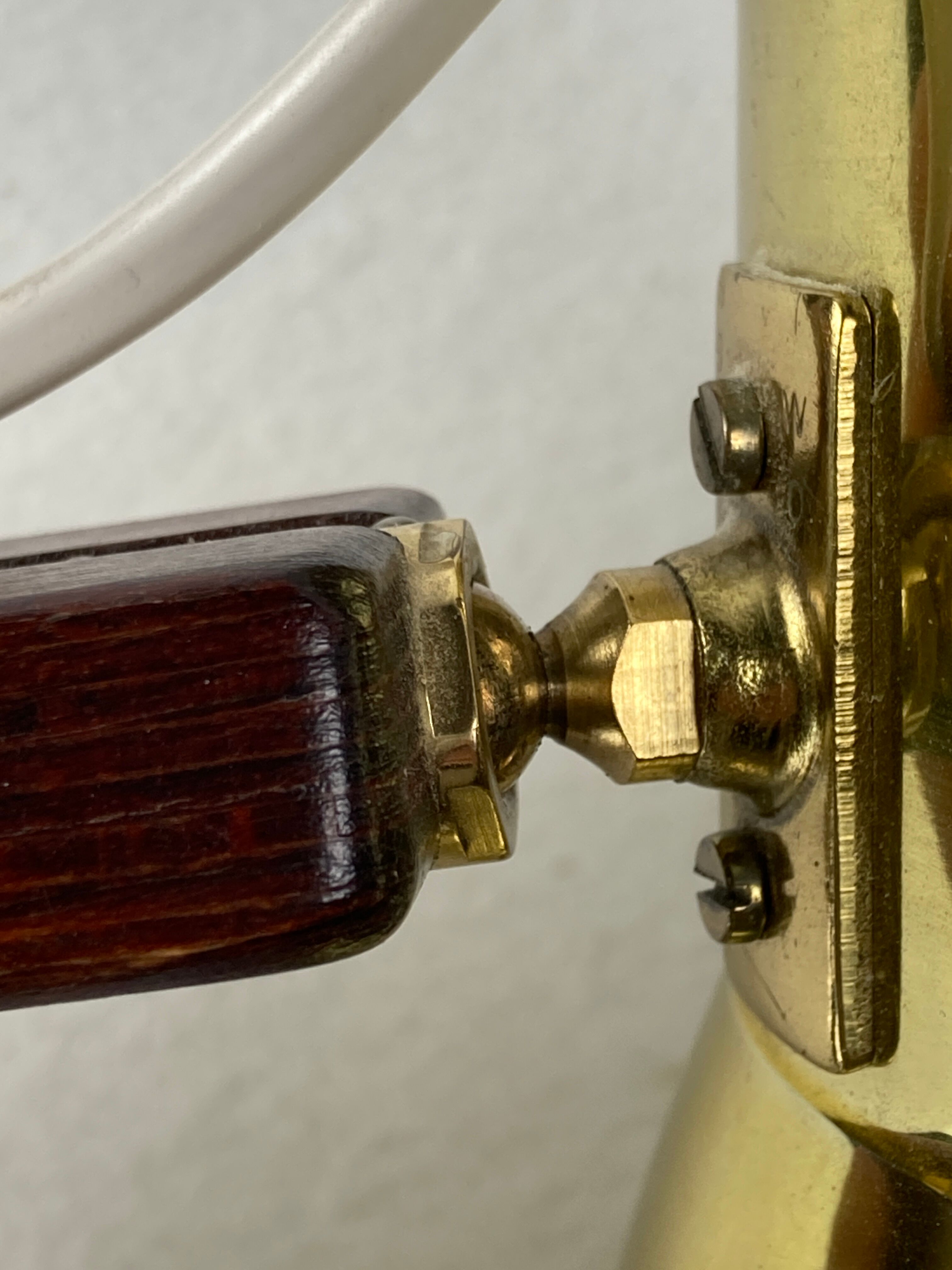 Teak brass wall sconce by hans agne jakobsson, sweden 1960s model v488