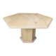 Octagonal Italian marble dining table 1970s