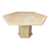 Octagonal Italian marble dining table 1970s