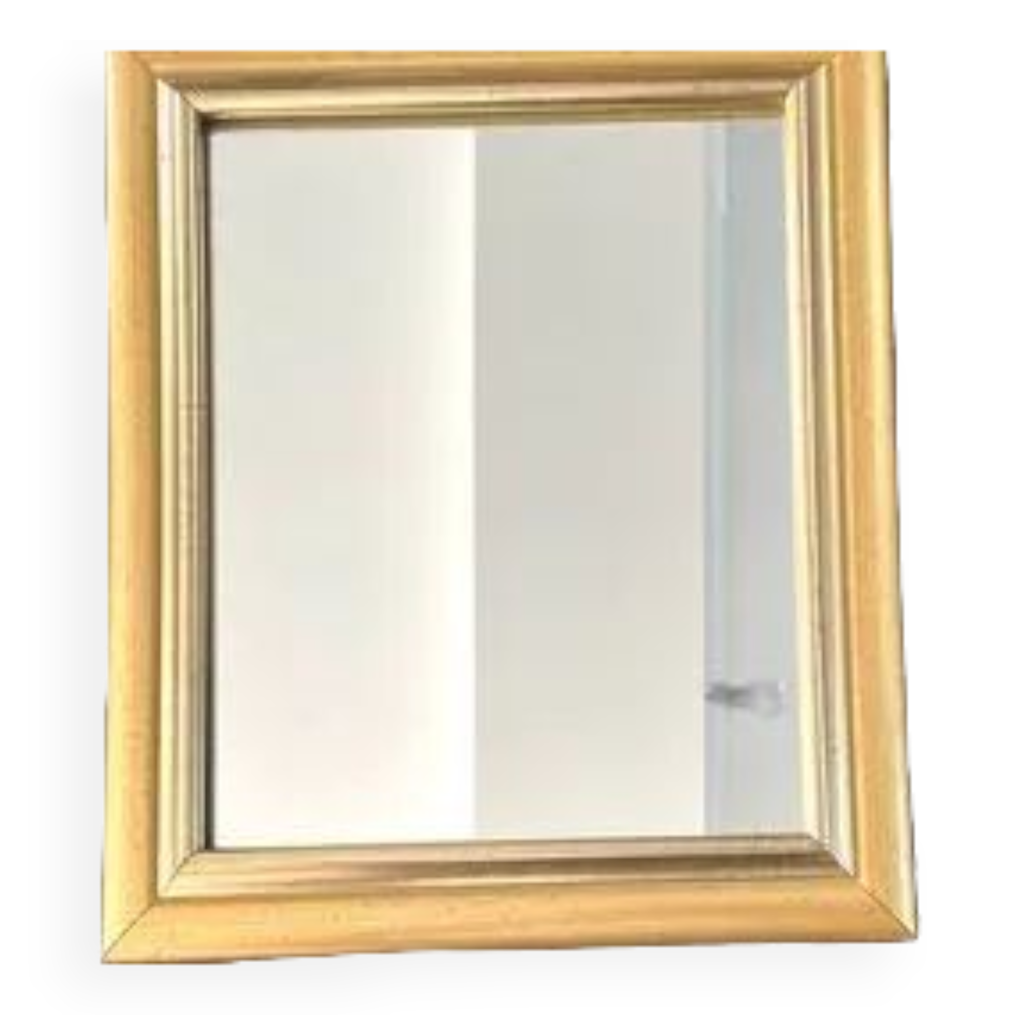 Wooden mirror, smooth and gilded