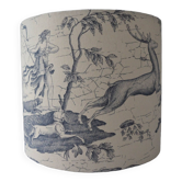 Abat-jour Toile Jouy, forme tambour